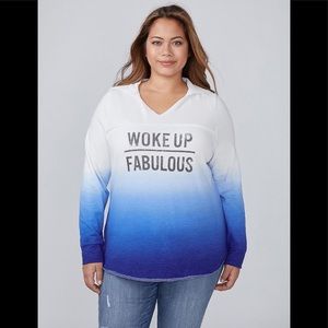 🌅💙☀️”WOKE UP FABULOUS” OMBRÉ HOODIE☀️💙🌅